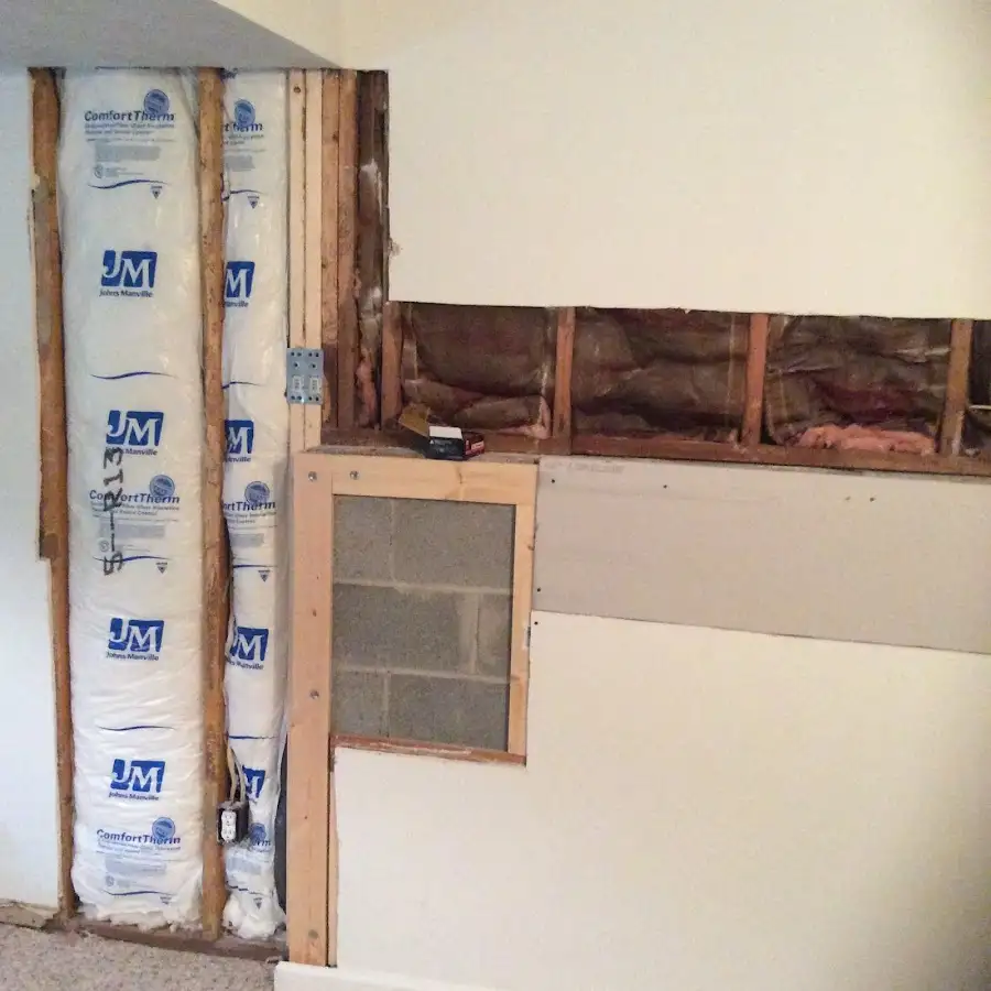 Wall insulation replacement during Contents Cleaning & Restoration in Auburn